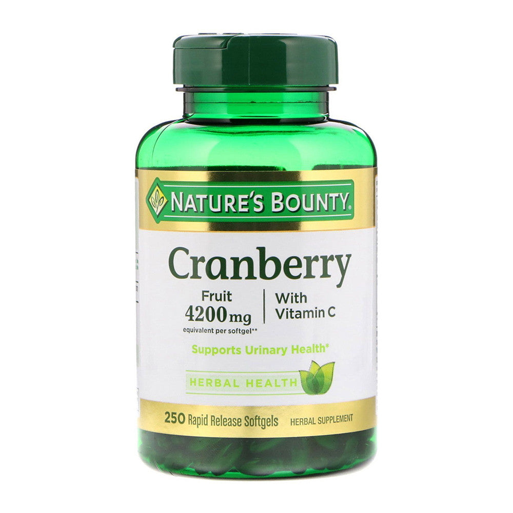 Nature's Bounty Cranberry with Vitamin C 4200 mg Softgels, 250 Ea